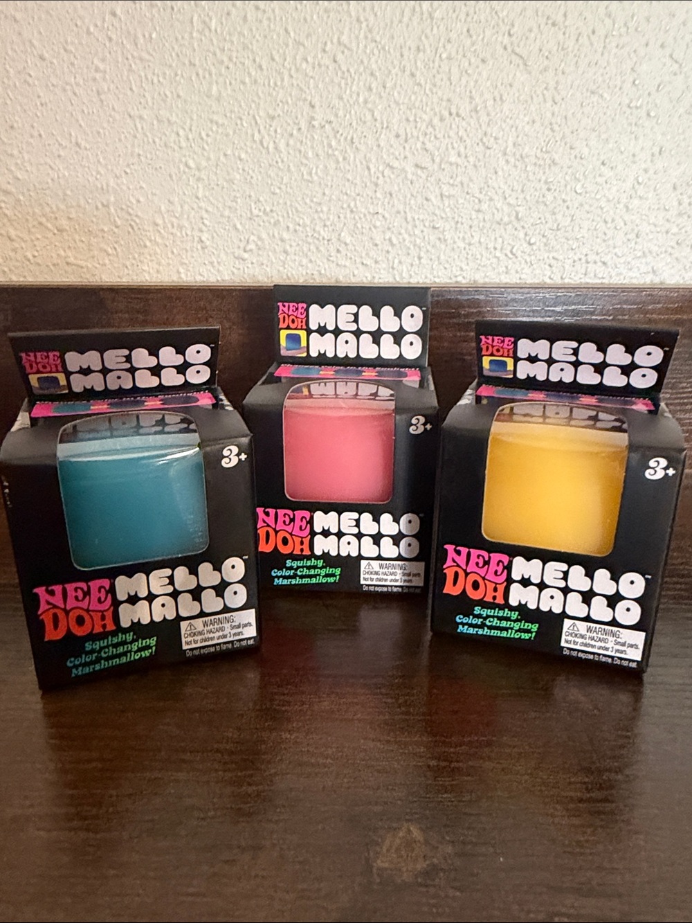 Set of 3 Mello Mallo Color-Changing Needoh